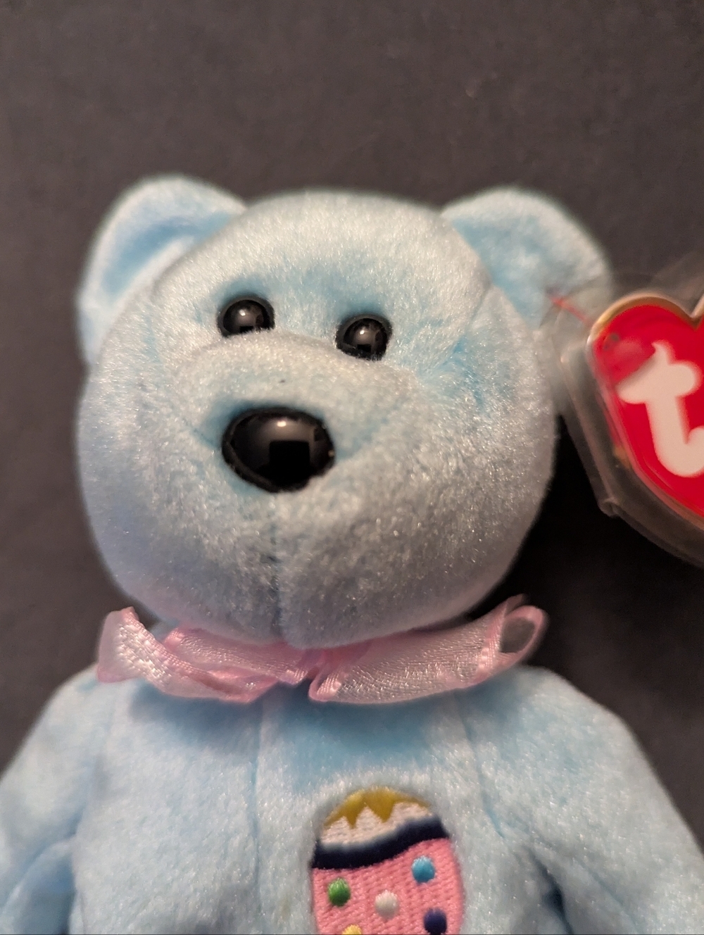 Ty Beanie Baby Eggs II the Bear - 2001 Retired Easter TLC Blue Plush - Picture 2 of 8